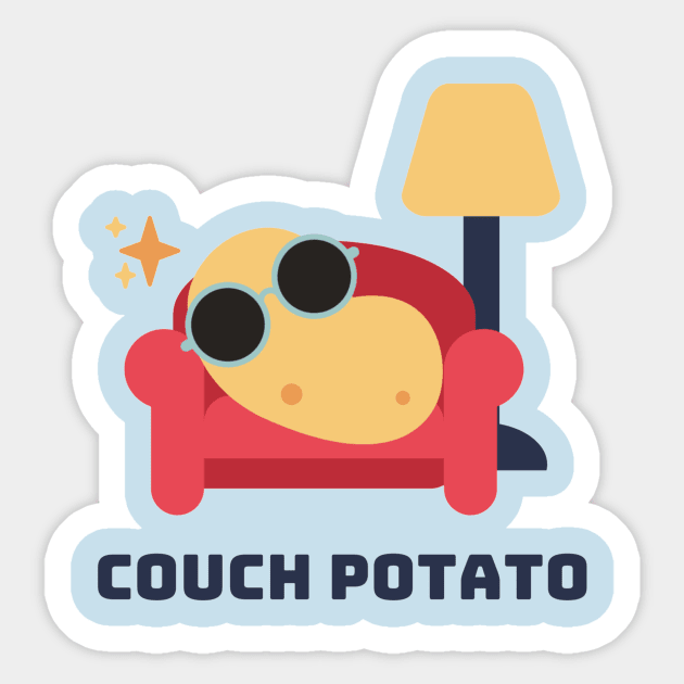 Lazy Potato Sticker by Sleek Grab ™